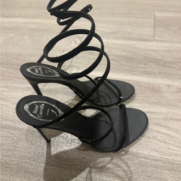 Rene Caovilla black Cleo sandals!!!! Size 40 European - Picture 6 of 8
